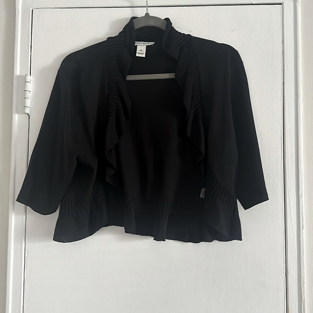 White House/Black Market Black bolero sweater
